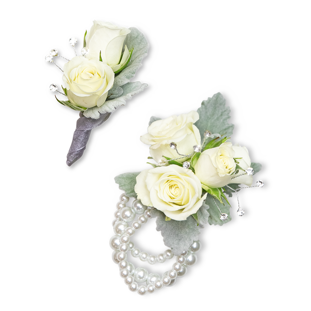 Virtue Corsage and Boutonniere Set