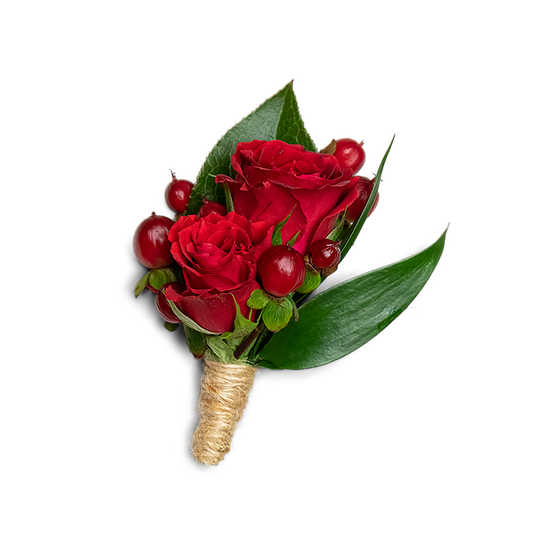 Crimson Boutonniere